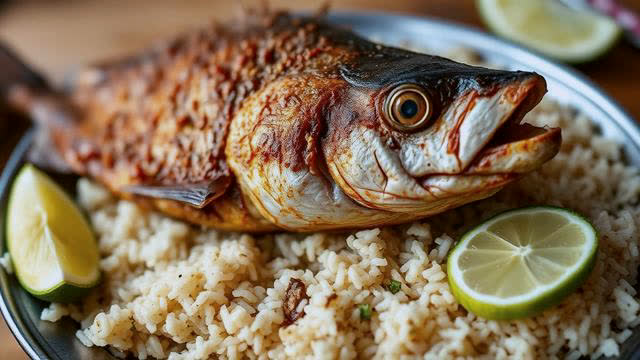Samaki wa kukaanga na wali